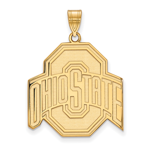 14kt Yellow Gold 1in Ohio State University Logo Pendant