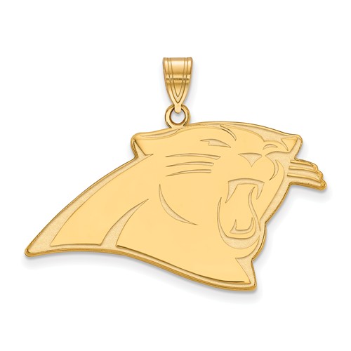 14k Yellow Gold Extra Large Carolina Panthers Pendant