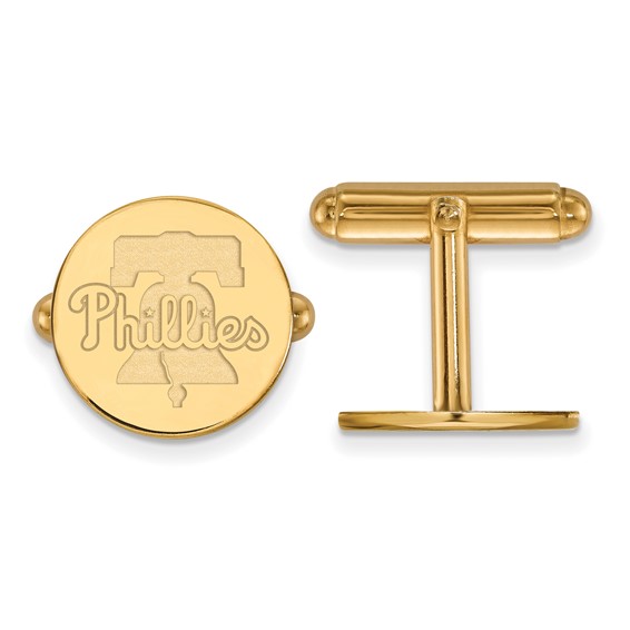 14kt Yellow Gold Philadelphia Phillies Cuff Links