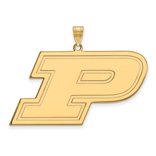 14k Yellow Gold Purdue University P Pendant 1in 4Y005PU | Joy Jewelers
