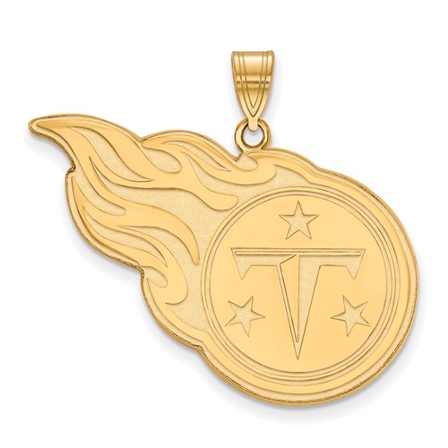 14k Yellow Gold 1 1/4in Tennessee Titans Pendant
