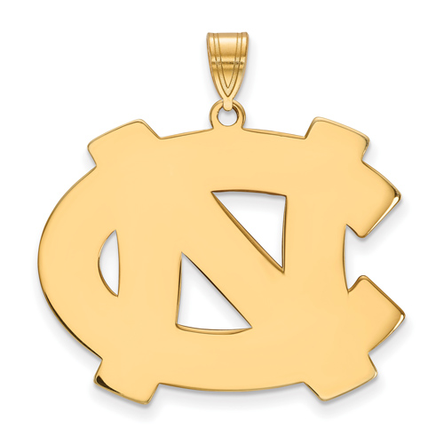 10kt Yellow Gold 1in University of North Carolina NC Pendant