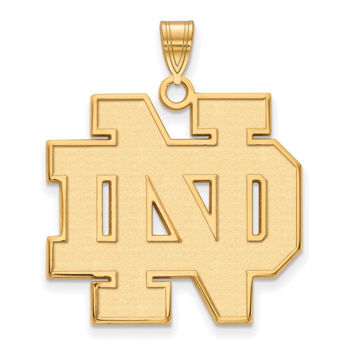 14k Yellow Gold 1in University of Notre Dame ND Pendant