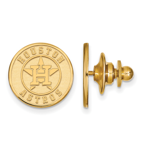 14k Yellow Gold Houston Astros Lapel Pin