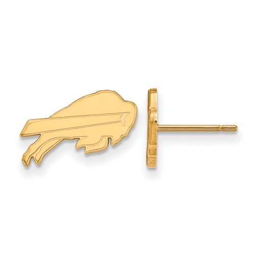 10k Yellow Gold Buffalo Bills Extra Small Logo Earrings