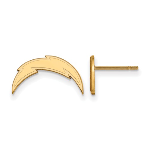 10k Yellow Gold Los Angeles Chargers Extra Small Logo Earrings