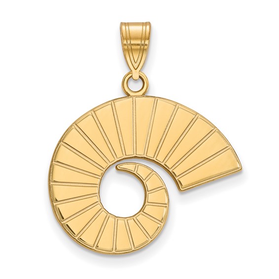 10k Yellow Gold Colorado State University Ram Horn Pendant 3/4in