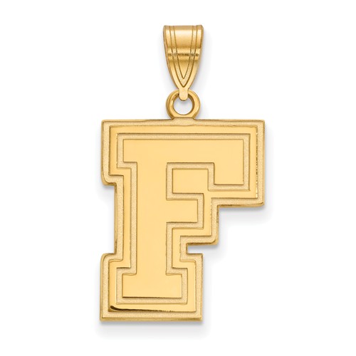 14k Yellow Gold Fordham University F Pendant