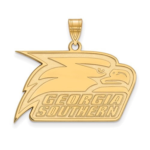 10k Yellow Gold Georgia Southern University Athletic Pendant 3/4in