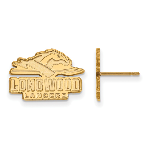 14k Yellow Gold Longwood University Stud Earrings