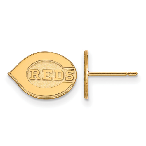 14k Yellow Gold Cincinnati Reds Extra Small Post Earrings