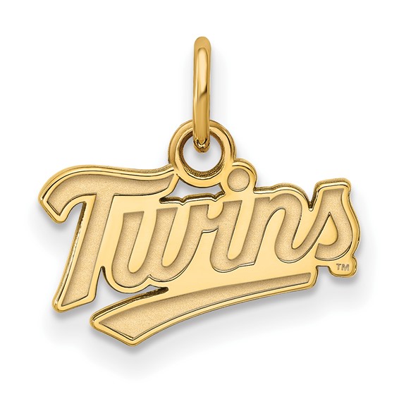 14k Yellow Gold 3/8in Minnesota Twins TC Pendant