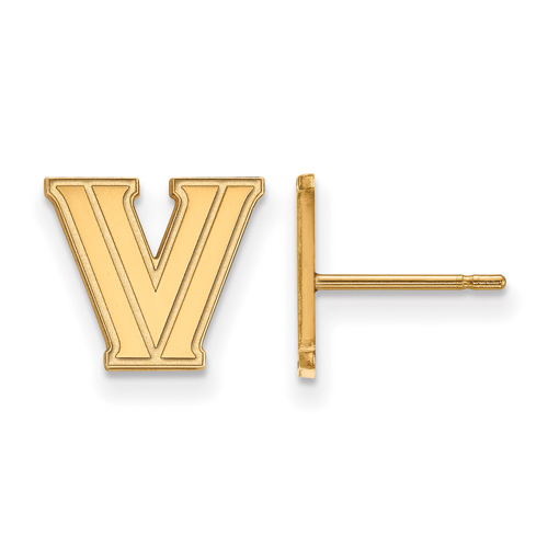 Villanova University Extra Small Post Earrings 14k Yellow Gold