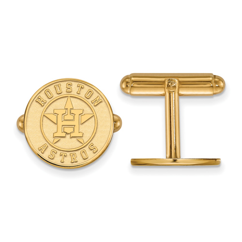 14k Yellow Gold Houston Astros Cuff Links
