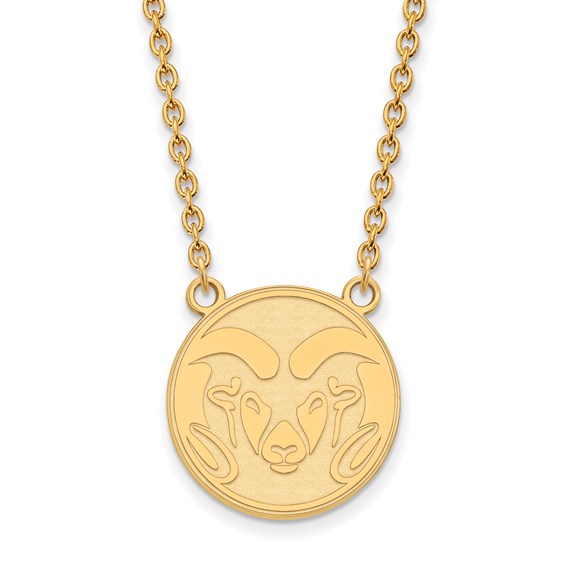 10k Yellow Gold Colorado State University Ram Necklace
