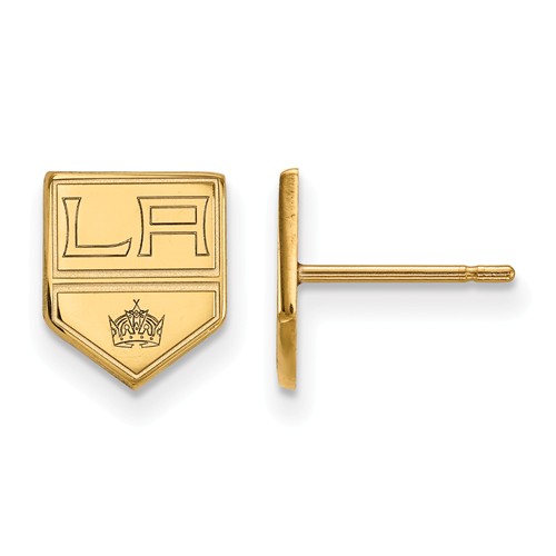 Los Angeles Kings Extra Small Earrings 14k Yellow Gold