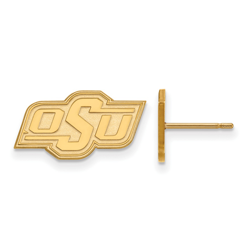14kt Yellow Gold Oklahoma State University Extra Small Post Earrings