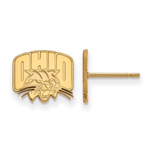 Ohio University Extra Small Post Earrings 10k Yellow Gold