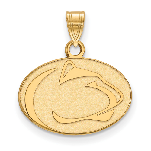 10kt Yellow Gold 1/2in Penn State University Logo Pendant