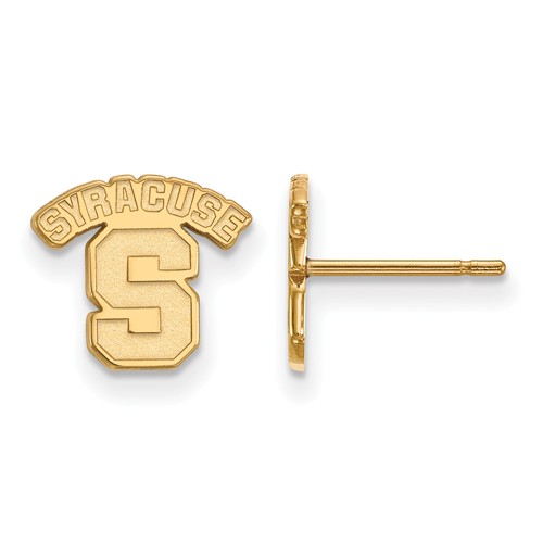 Syracuse University Logo Extra Small Earrings 14k Yellow Gold