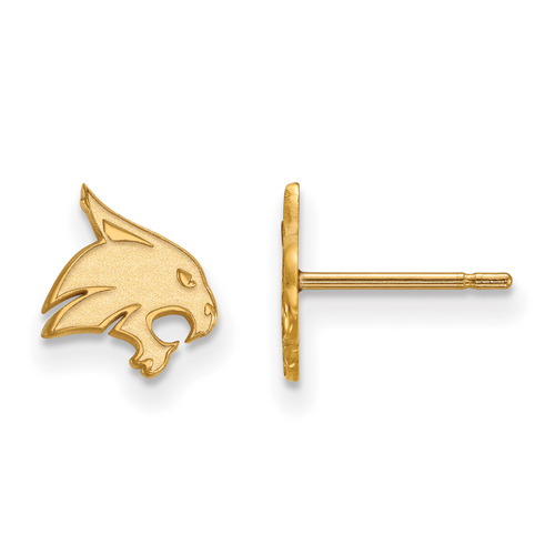 Texas State University Earrings Extra Small 10k Yellow Gold