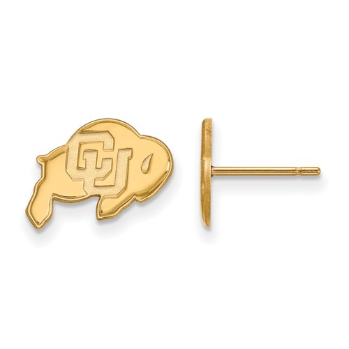 University of Colorado Buffalo Extra Small Earrings 14k Yellow Gold