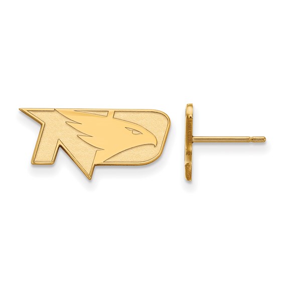 14k Yellow Gold Extra Small University of North Dakota Fighting Hawk Earirngs
