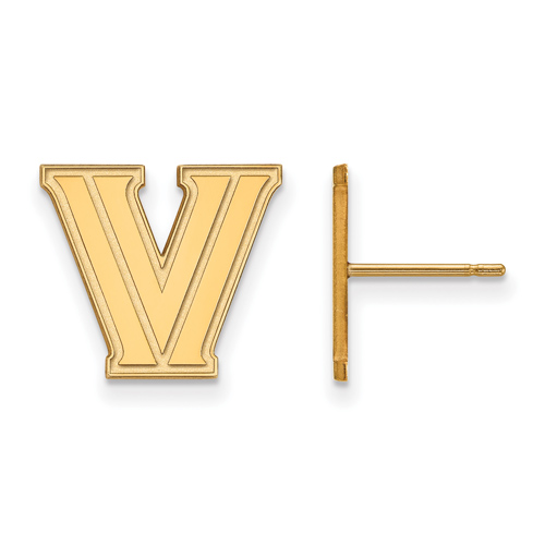 Villanova University Small Post Earrings 10k Yellow Gold