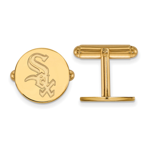 14kt Yellow Gold Chicago White Sox Cuff Links