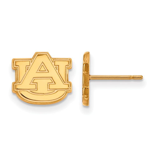 10kt Yellow Gold Auburn University Extra Small Post Earrings