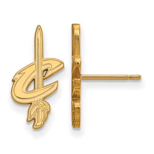 14kt Yellow Gold Cleveland Cavaliers Small Post Earrings
