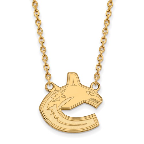 10k Yellow Gold Vancouver Canucks Necklace
