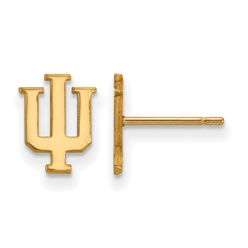 10kt Yellow Gold Indiana University Extra Small Post Earrings