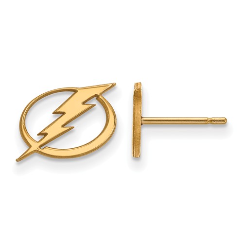 10k Yellow Gold Tampa Bay Lightning Extra Small Earrings