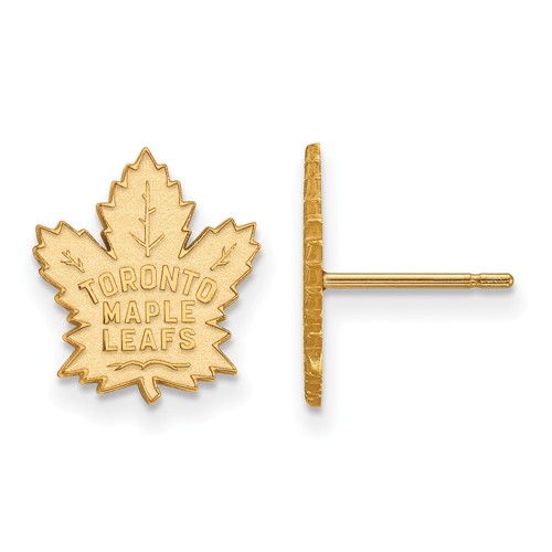 14k Yellow Gold Toronto Maple Leafs Post Earrings