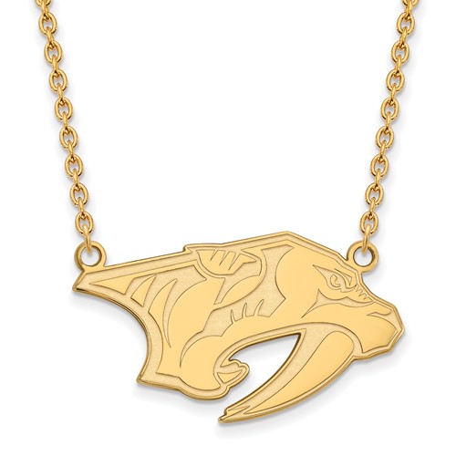 14k Yellow Gold Nashville Predators Necklace