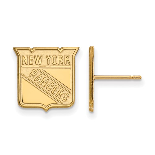10k Yellow Gold New York Rangers Stud Earrings