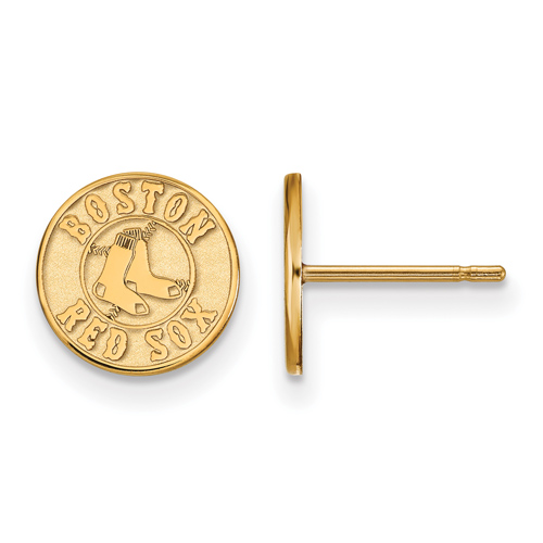 14kt Yellow Gold Boston Red Sox Extra Small Post Earrings
