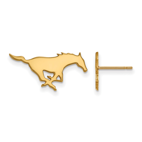 Southern Methodist University Small Post Earrings 10k Yellow Gold
