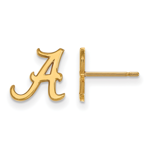 14kt Yellow Gold University of Alabama Extra Small Post Earrings