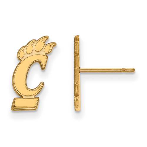 14k Yellow Gold University Of Cincinnati Small Post Earrings