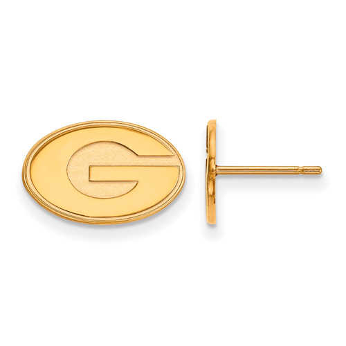10kt Yellow Gold University of Georgia Extra Small Post Earrings
