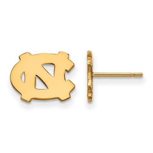 University of North Carolina Extra Small Post Earrings 14k Yellow Gold