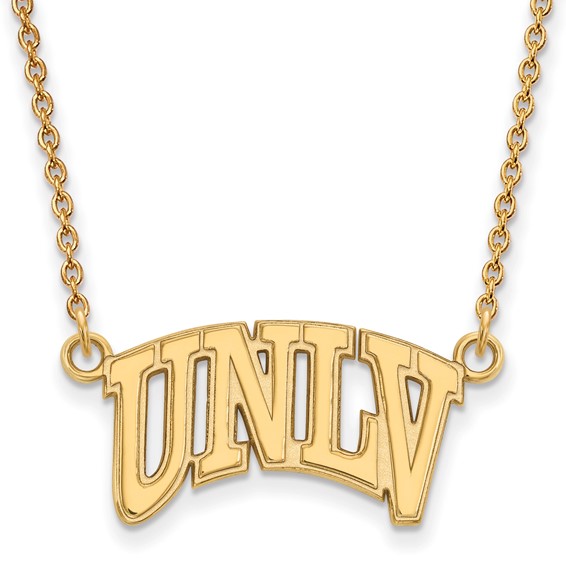 14k Yellow Gold Petite University of Nevada Las Vegas UNLV Necklace