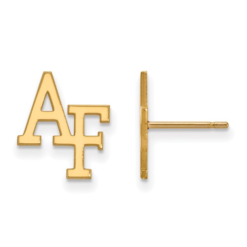 United States Air Force Academy Post Earrings 14k Yellow Gold