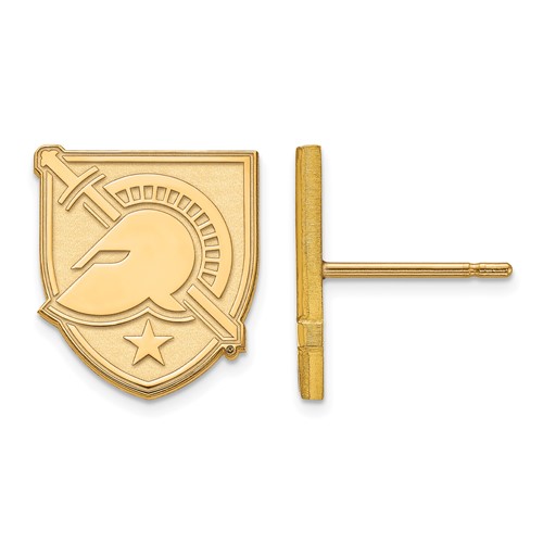 14k Yellow Gold US Military Academy West Point Post Earrings