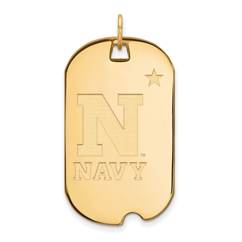 10k Yellow Gold United States Naval Academy Dog Tag
