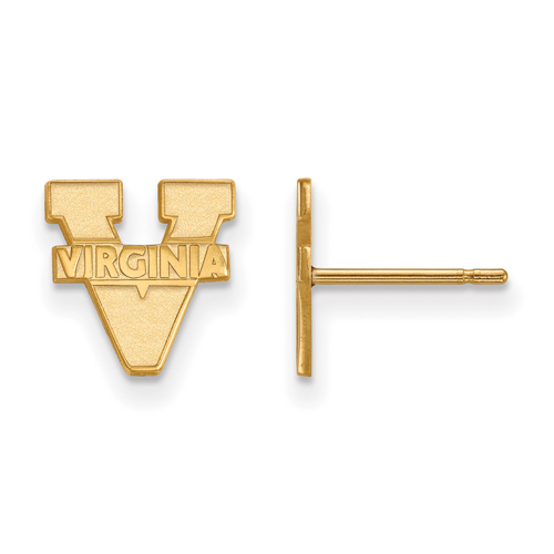 14kt Yellow Gold University of Virginia Extra Small Post Earrings