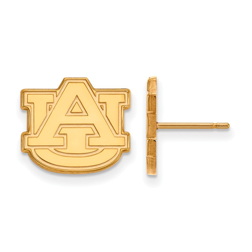 10kt Yellow Gold Auburn University Small Post Earrings