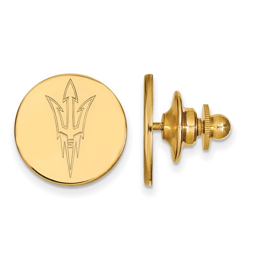 Arizona State University Logo Lapel Pin 14k Yellow Gold 